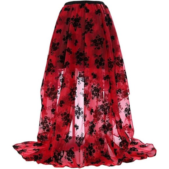 NWT Beautiful Red & Black Halloween Costume Corset Steampunk Gothic Salo… - Picture 12 of 16